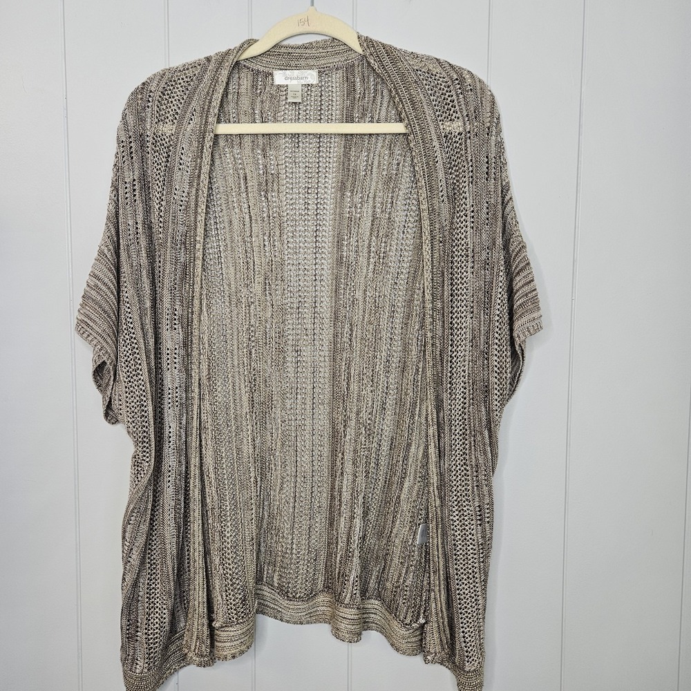 Dressbarn Cardigan Women's Size 1X 3/4" Sleeves